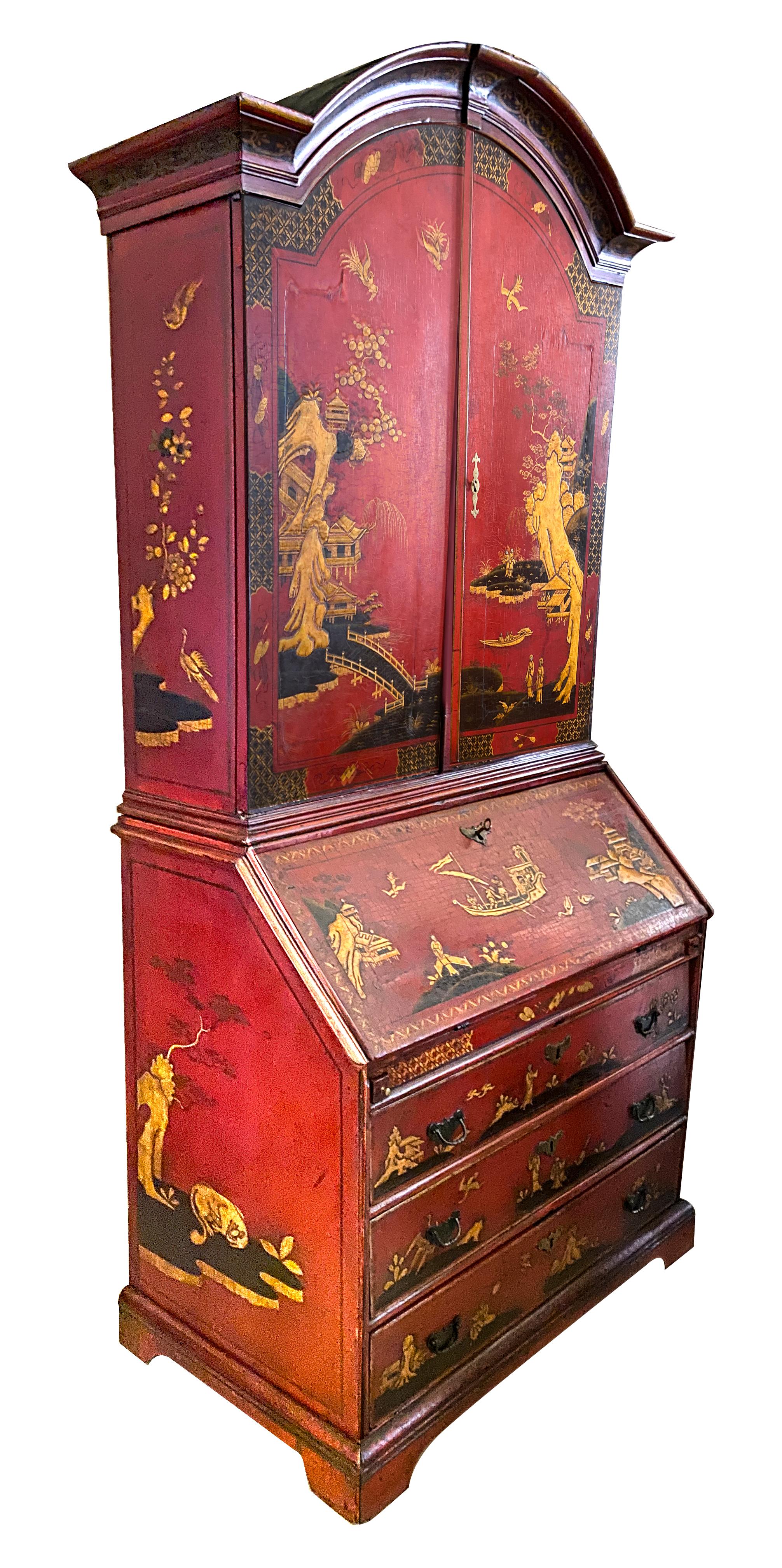Dutch Queen Anne Japanned Secretary