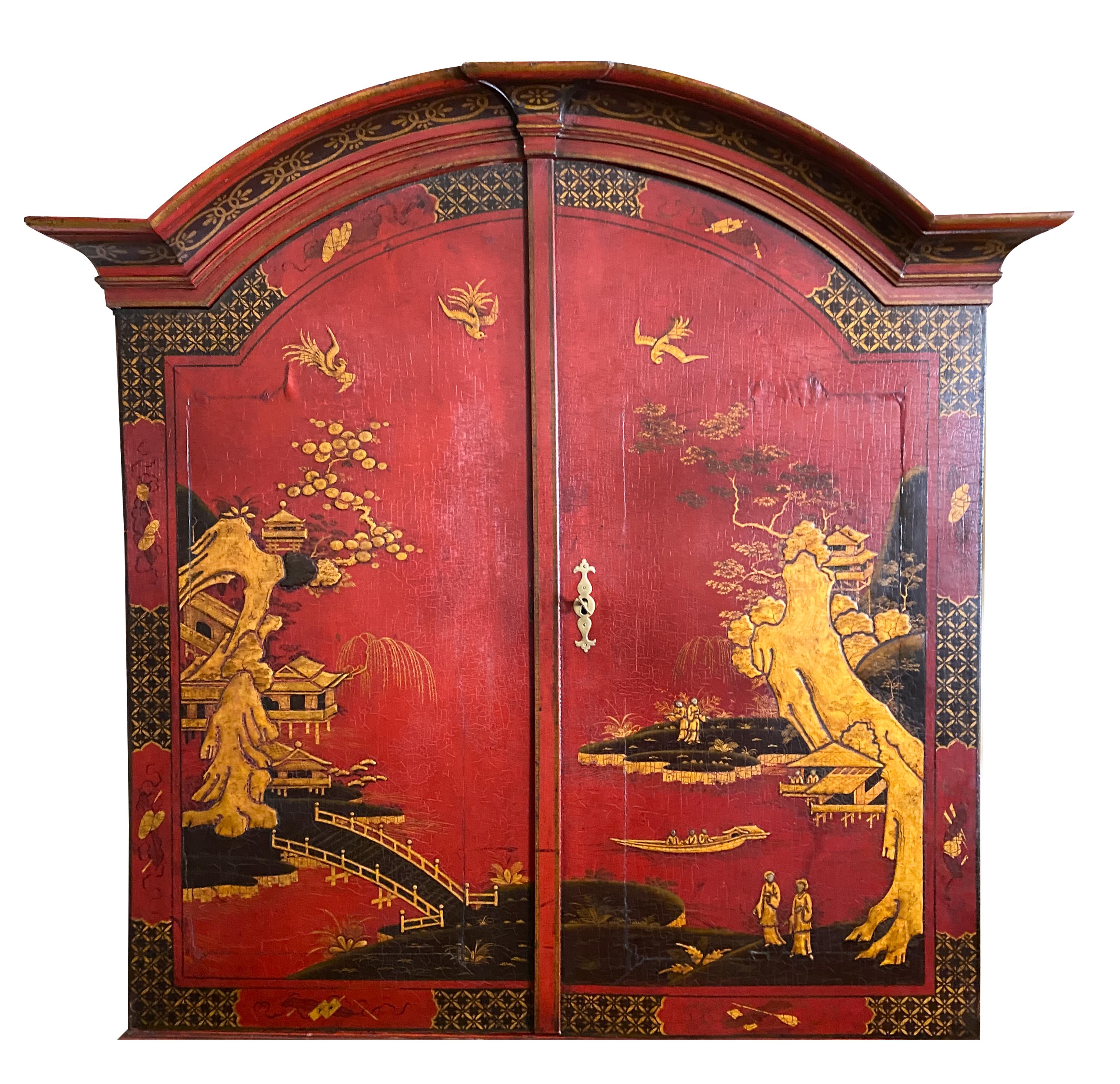 Queen Anne Japanned Secretary In Good Condition In Essex, MA