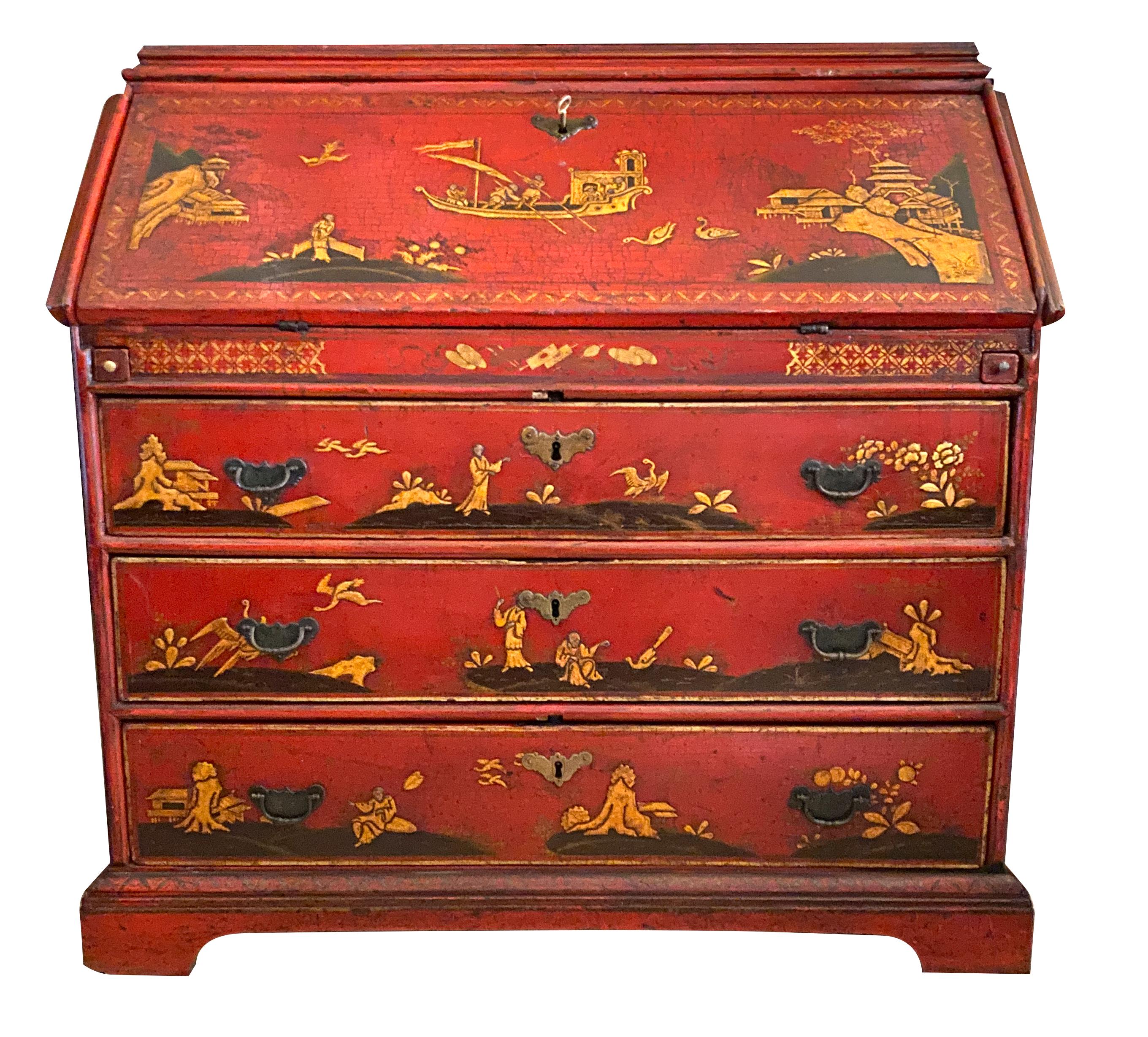 Early 18th Century Queen Anne Japanned Secretary
