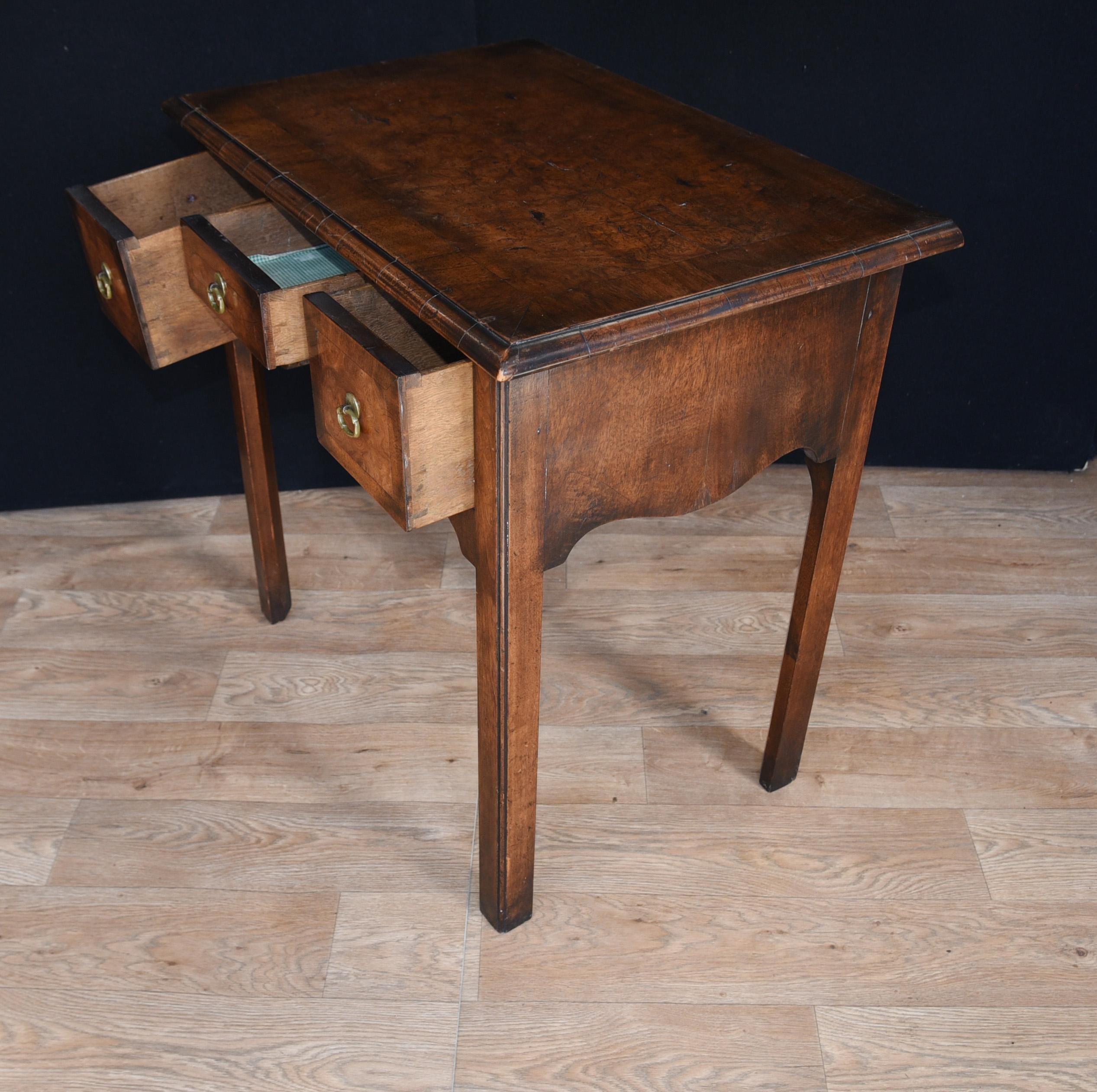 Early 19th Century Queen Anne Low Boy Elm Wood Table 1820