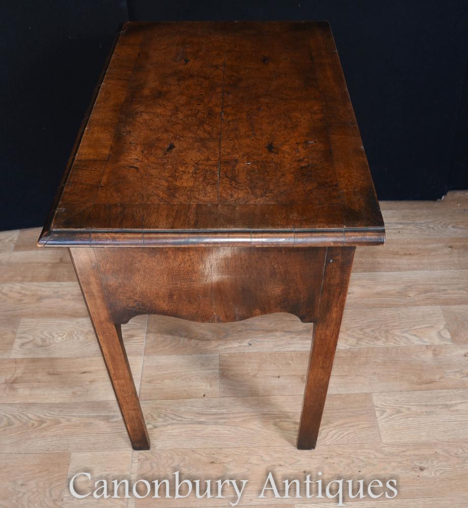 Early 19th Century Queen Anne Low Boy Elm Wood Table, 1820