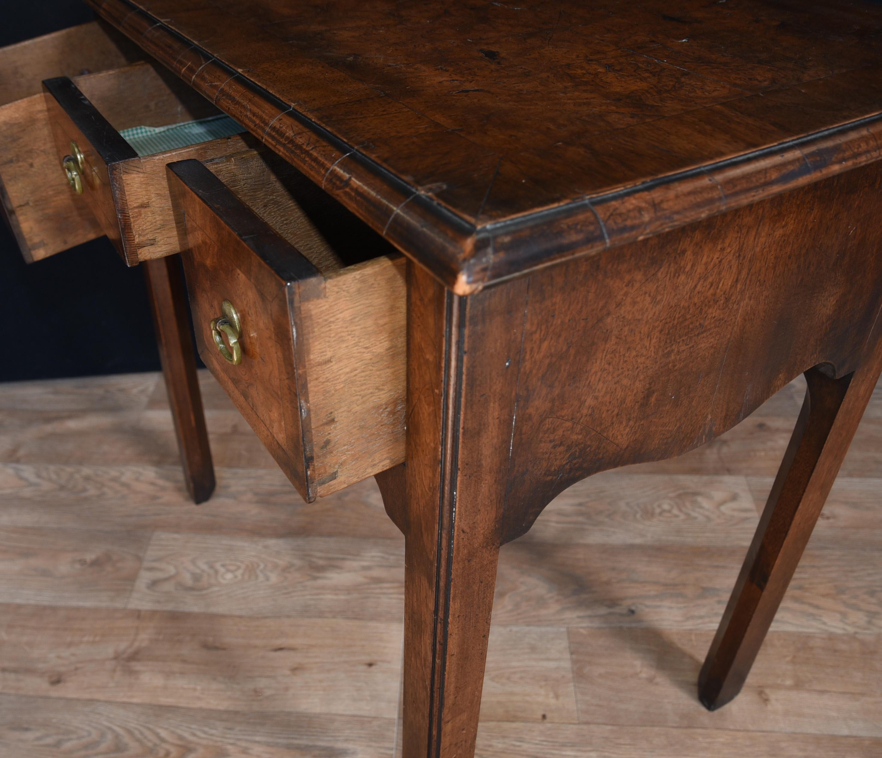 Walnut Queen Anne Low Boy Elm Wood Table 1820