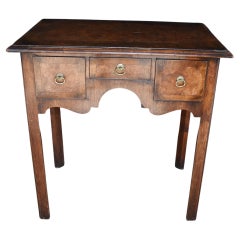 Antique Queen Anne Low Boy Elm Wood Table 1820