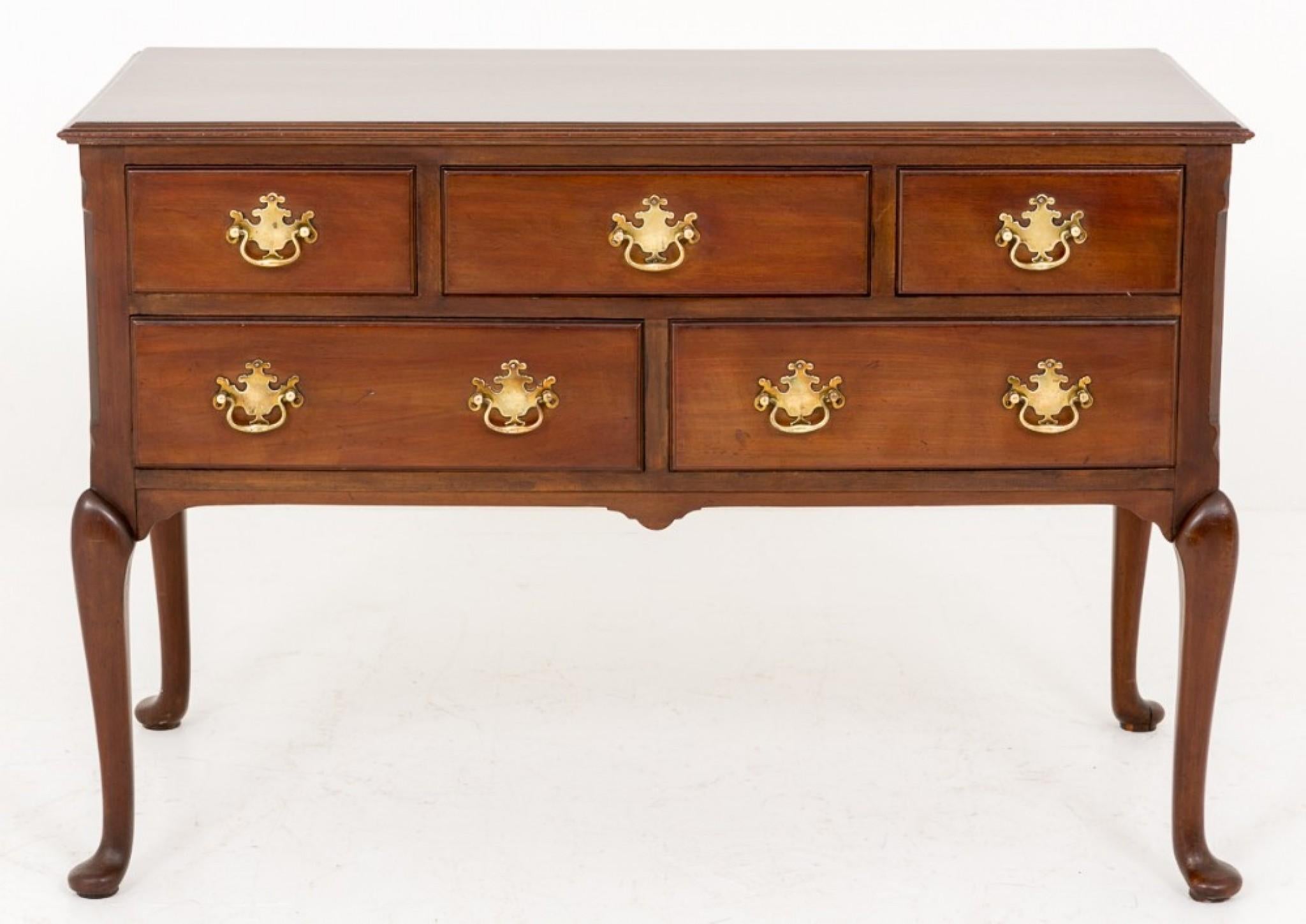 Late 19th Century Queen Anne Lowboy, Mahogany Chest Sideboard 1880