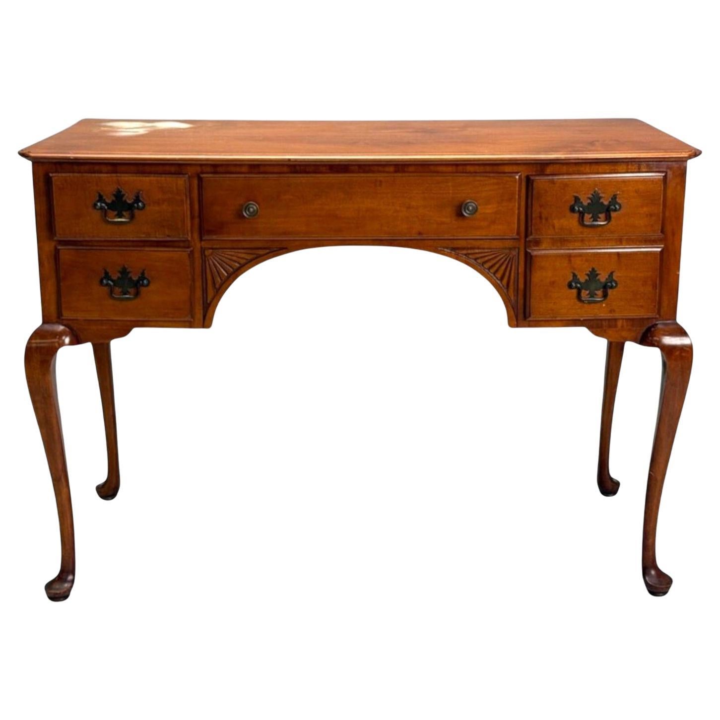 Queen Anne, Mahogany, Brass, Writing Desk, England, 1900s For Sale