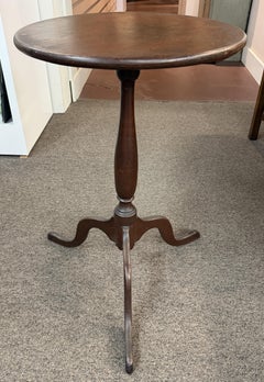 Queen Anne Mahogany Candle Stand in Original Finish, with Peter Eaton Provenance