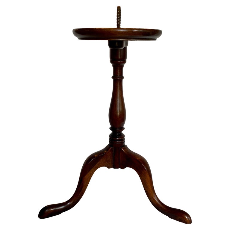 Queen Anne Mahogany Pedestal Drinks Side Table by Brandt Furniture For