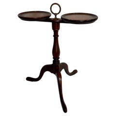 Queen Anne Mahogany Pedestal Drinks Side Table by Brandt Furniture 
