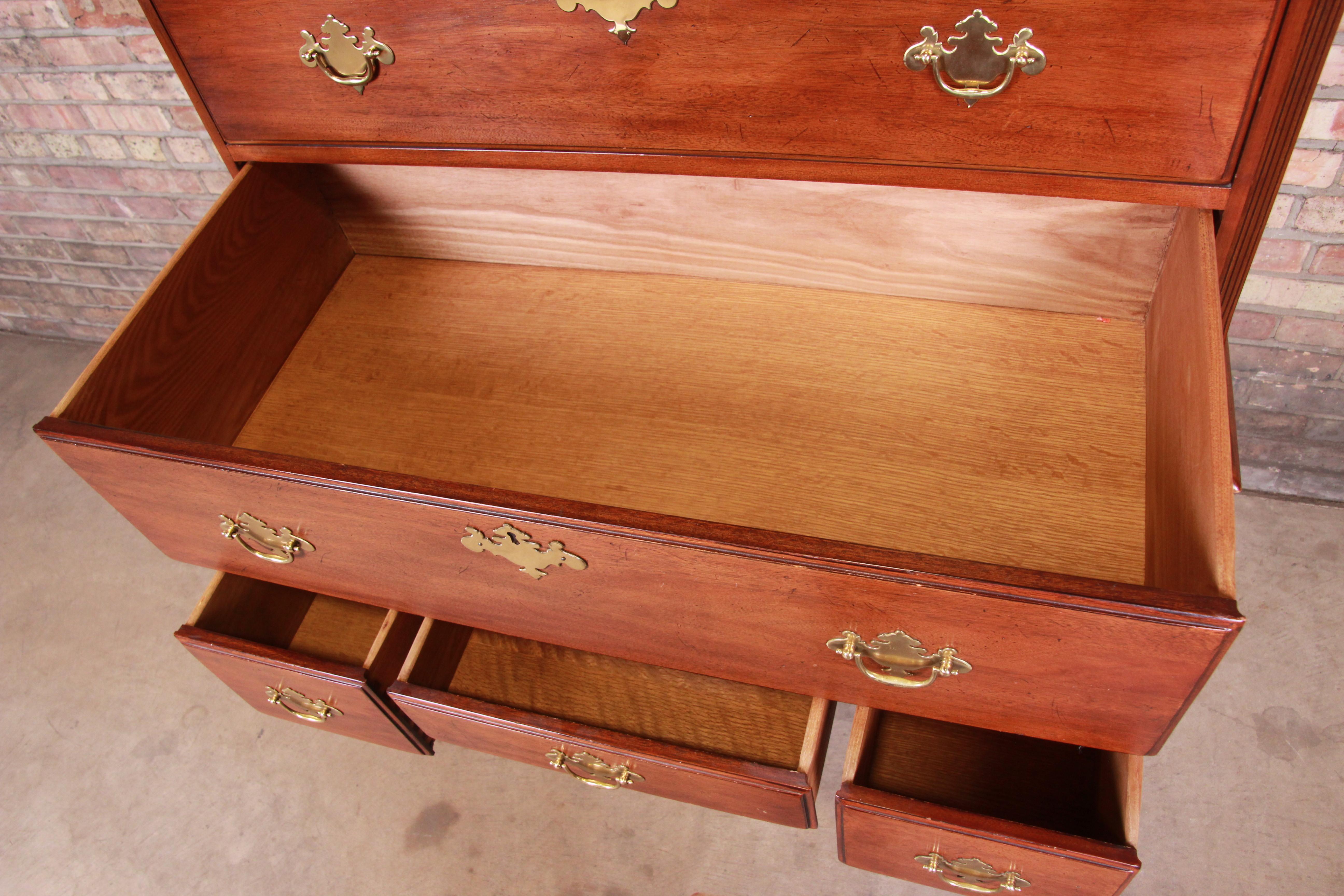 Queen Anne Mahogany Highboy Dresser by Davis Cabinet Company 1