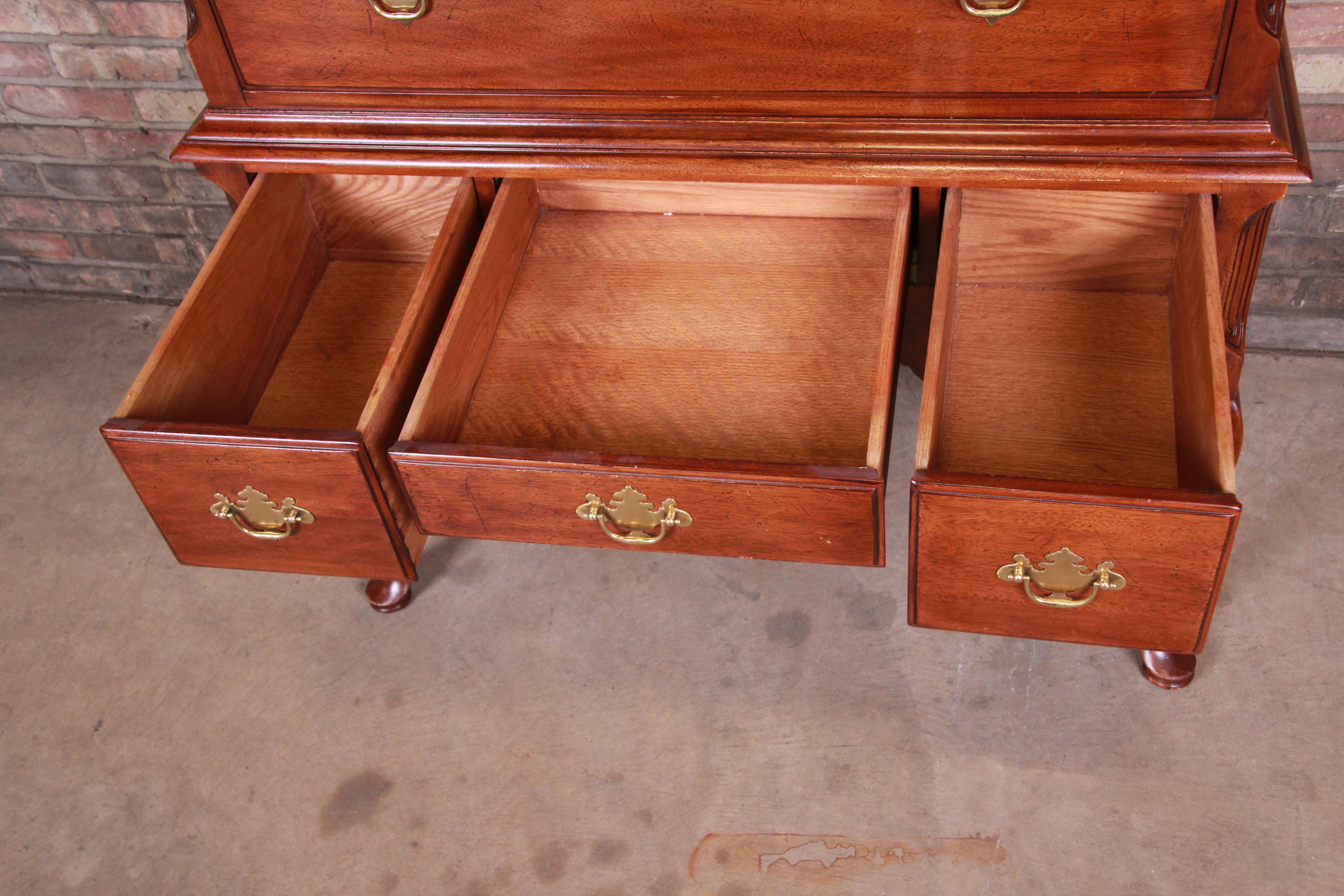 Queen Anne Mahogany Highboy Dresser by Davis Cabinet Company 2