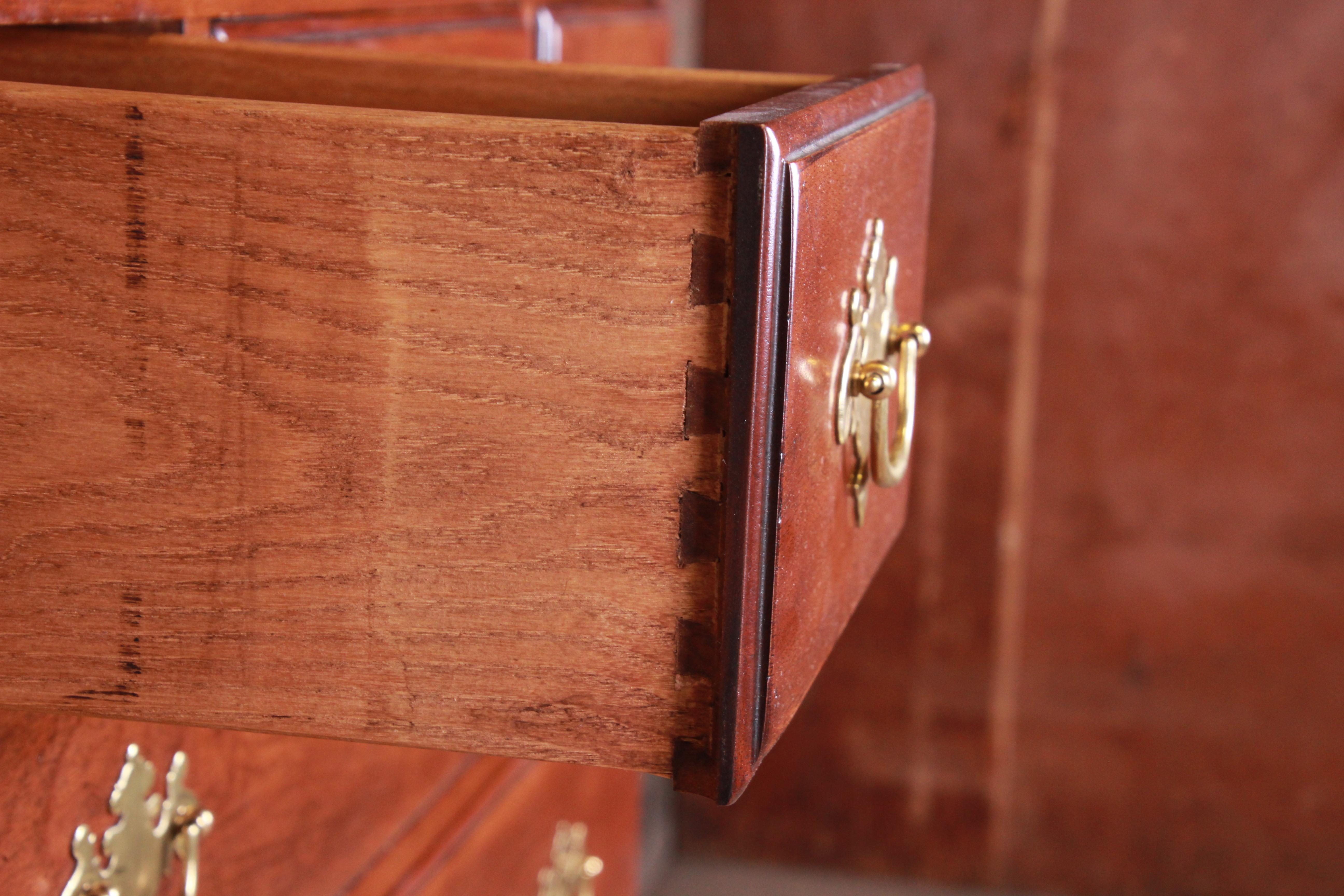 Queen Anne Mahogany Highboy Dresser by Davis Cabinet Company 5