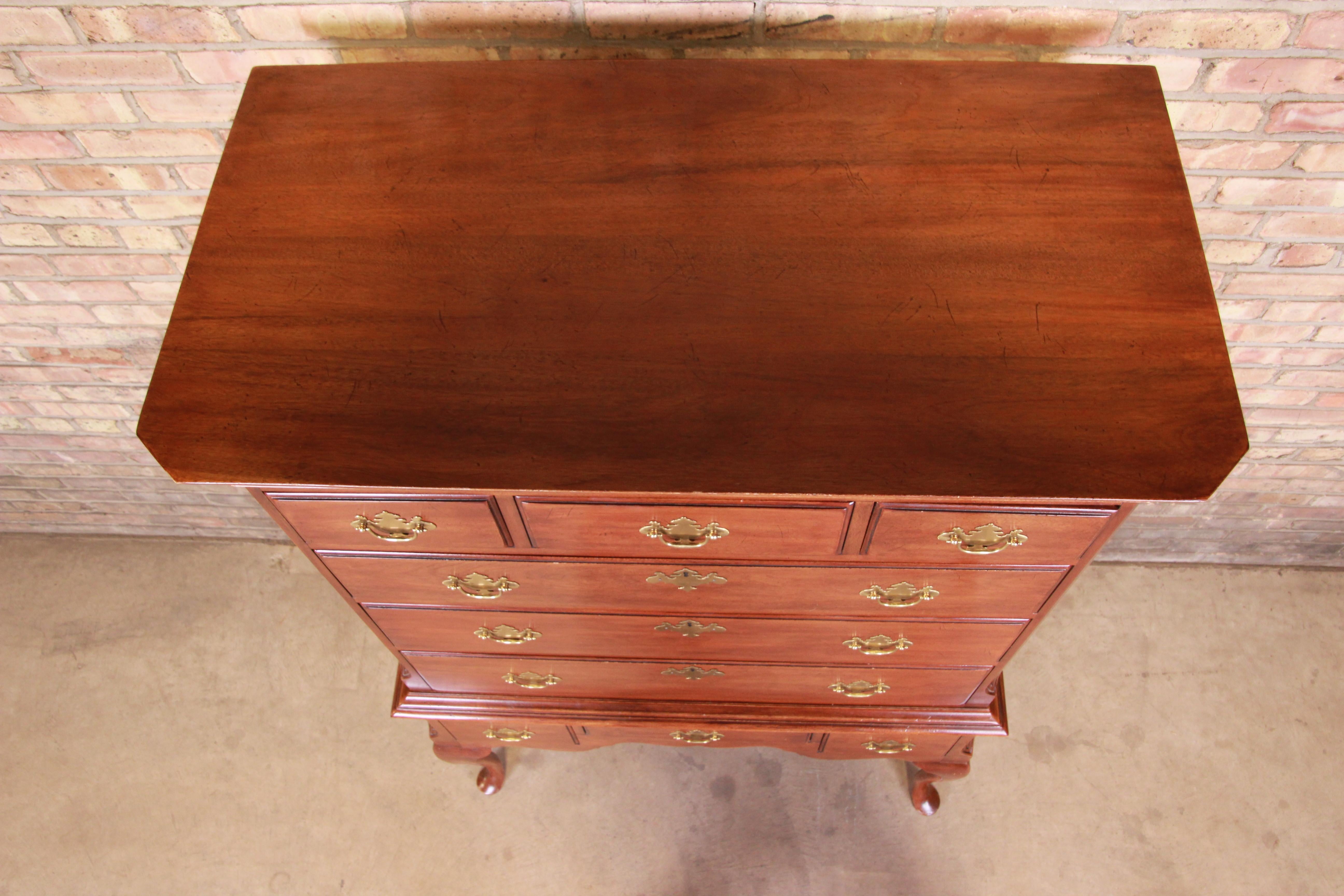 Queen Anne Mahogany Highboy Dresser by Davis Cabinet Company 6