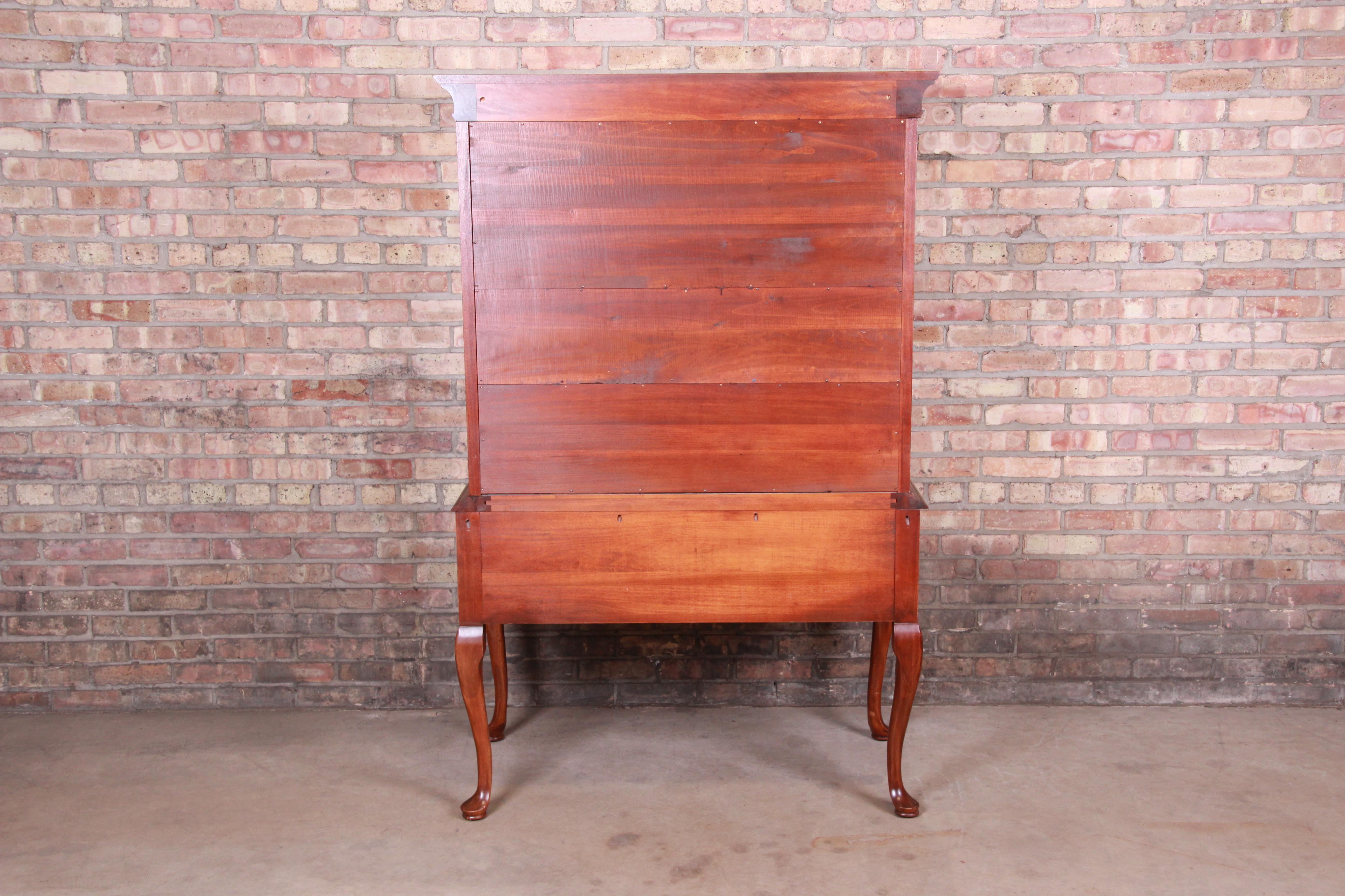 Queen Anne Mahogany Highboy Dresser by Davis Cabinet Company 8