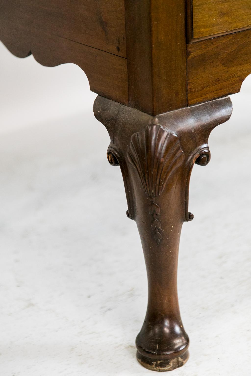 Hand-Carved Queen Anne Mahogany Highboy For Sale