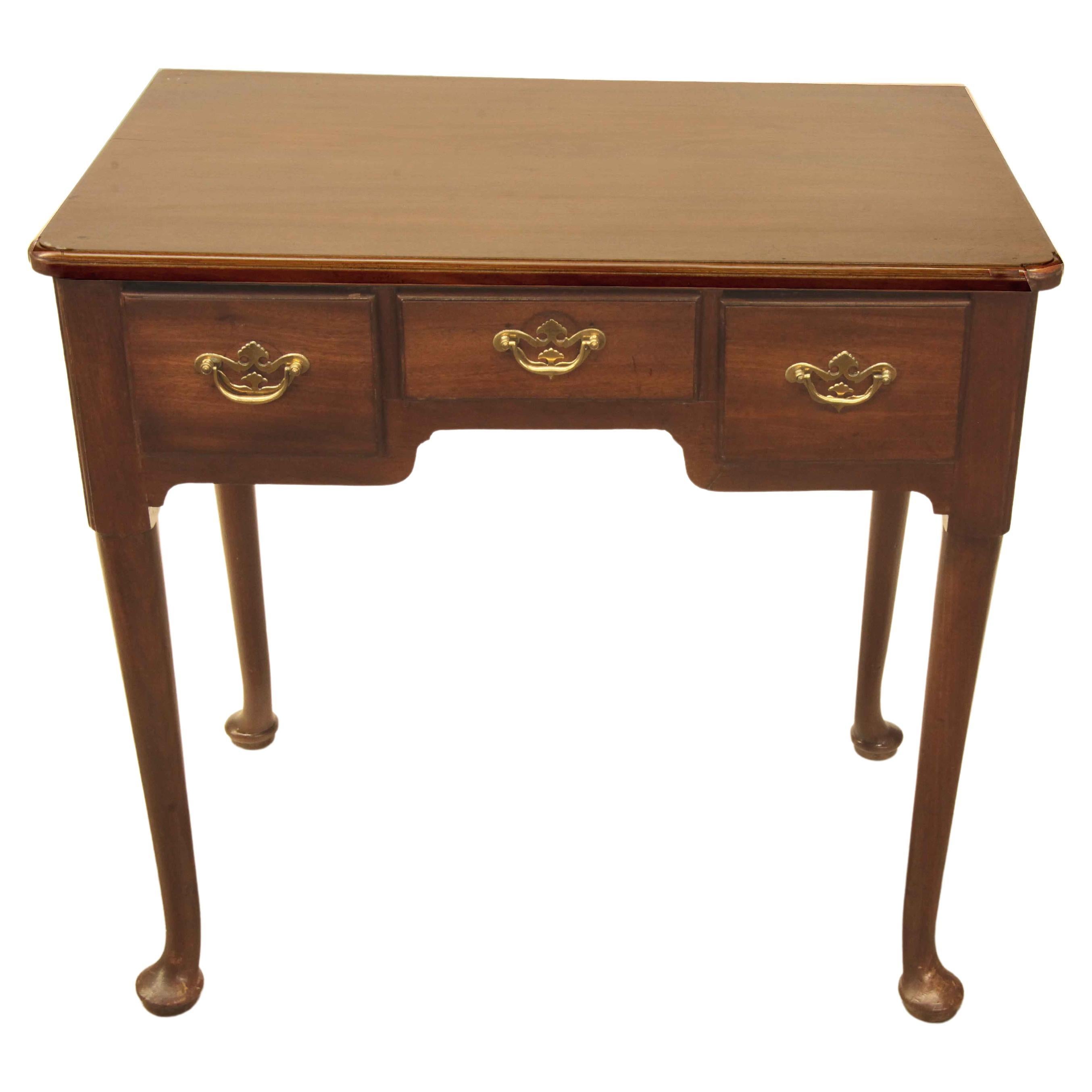 Queen Anne Mahogany Lowboy For Sale