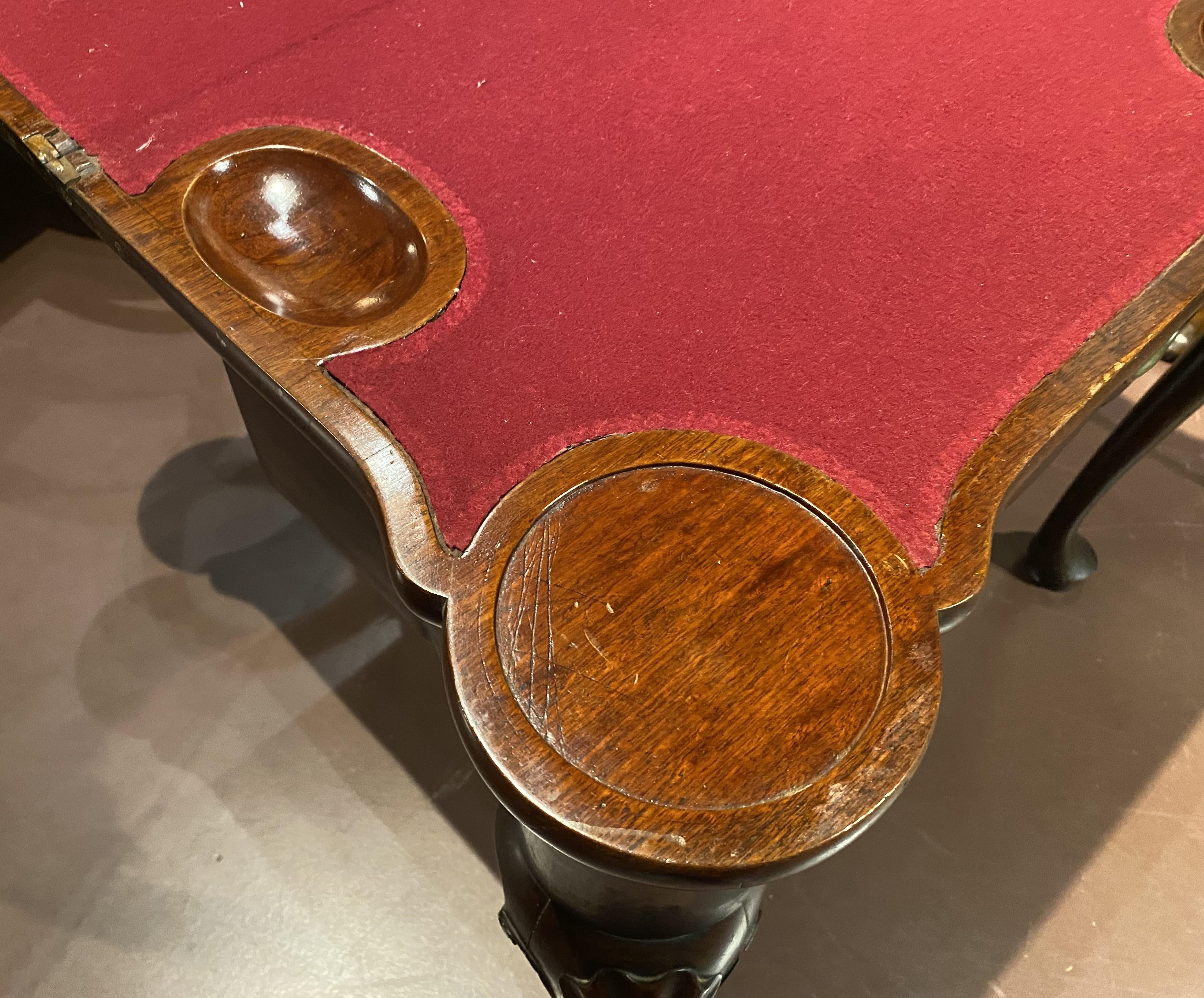 Mid-18th Century Queen Anne Mahogany Shell Carved Card Table circa 1760