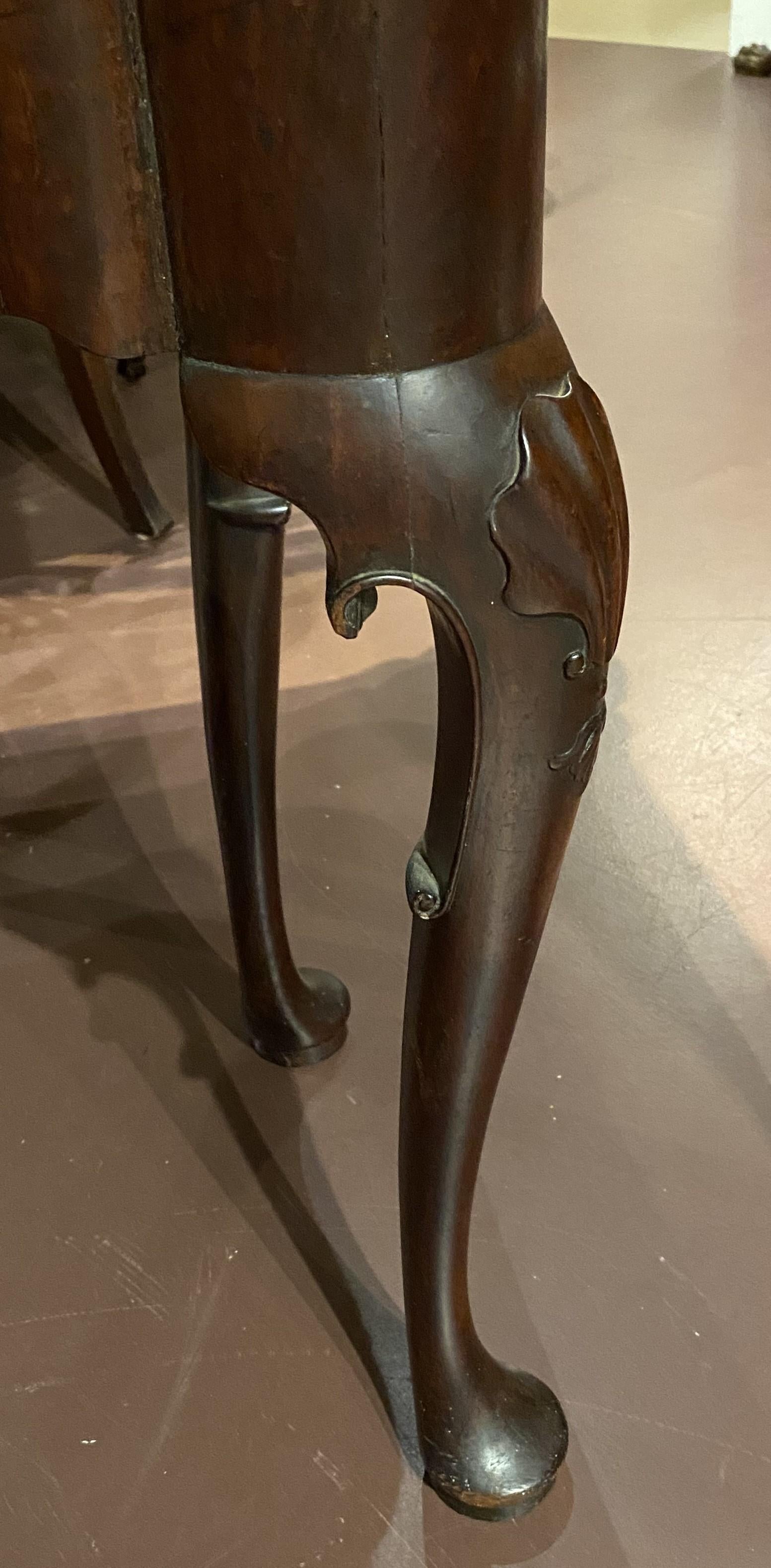 Queen Anne Mahogany Shell Carved Card Table circa 1760 1