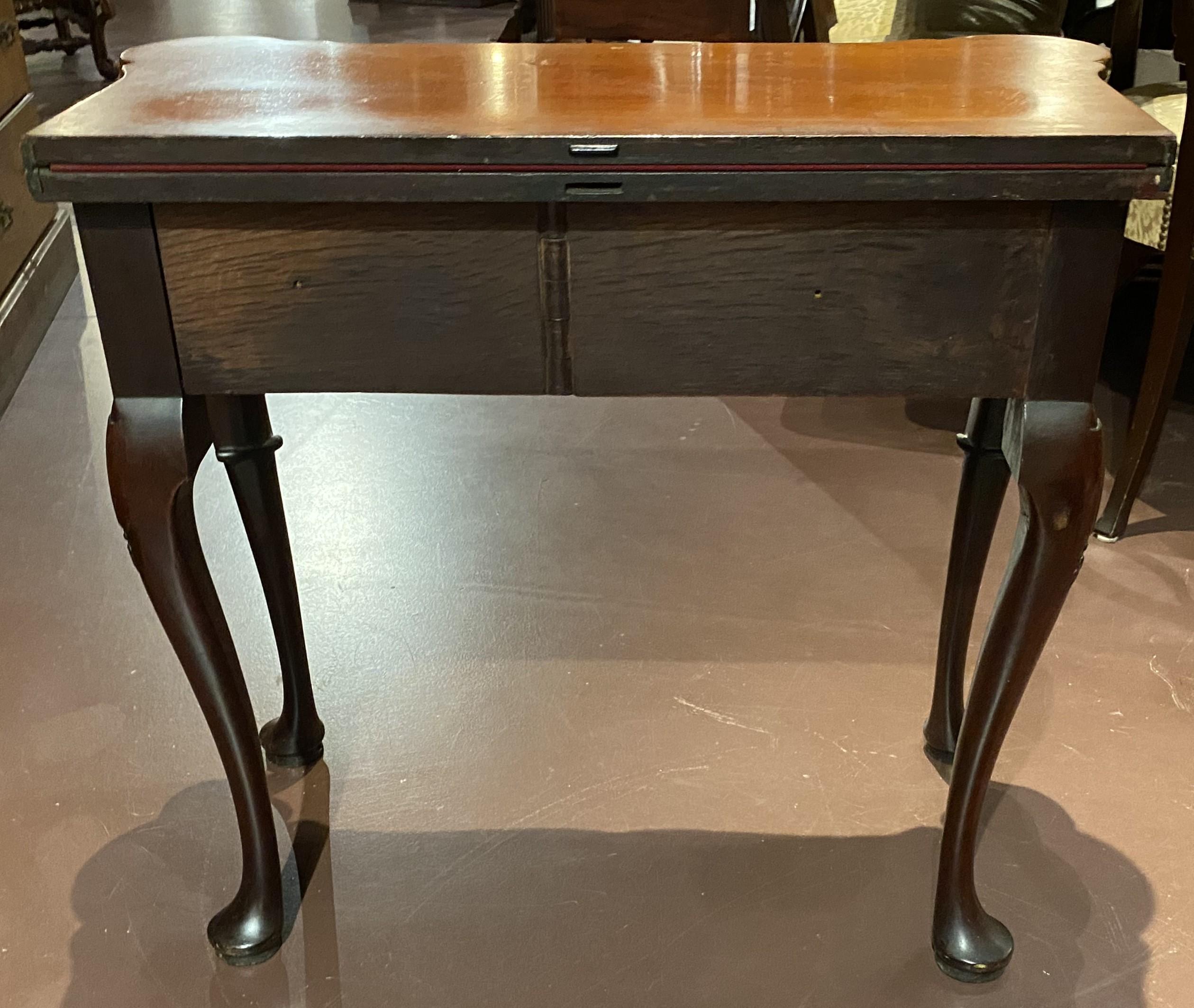 Queen Anne Mahogany Shell Carved Card Table circa 1760 2