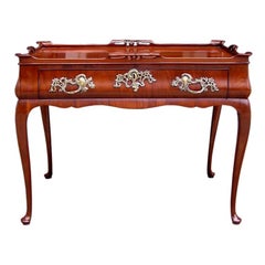 Used Queen Anne Mahogany Tea Table With Gallery . Circa 1750