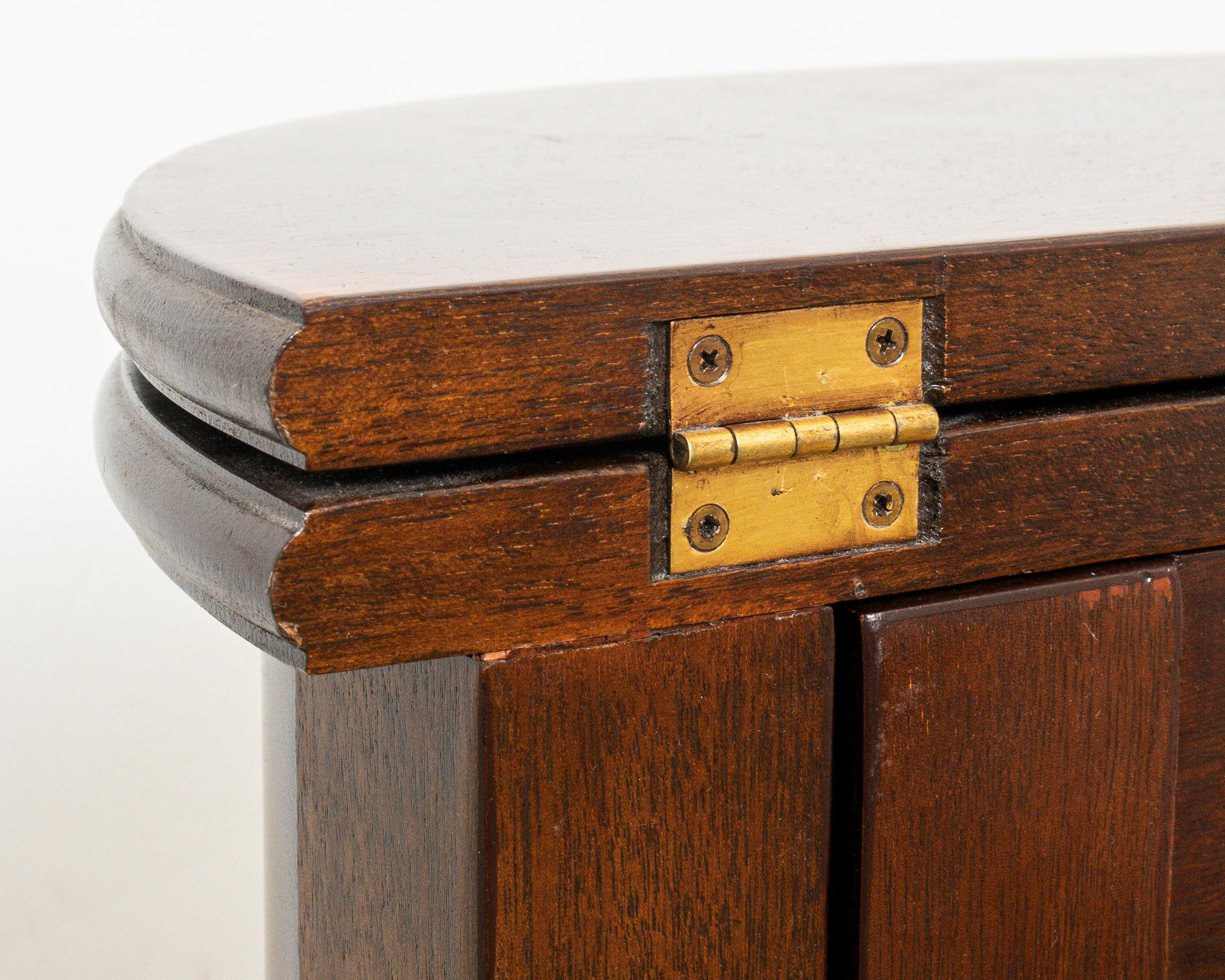 English Queen Anne manner diminutive fold-out side table. Measures: 28.5
