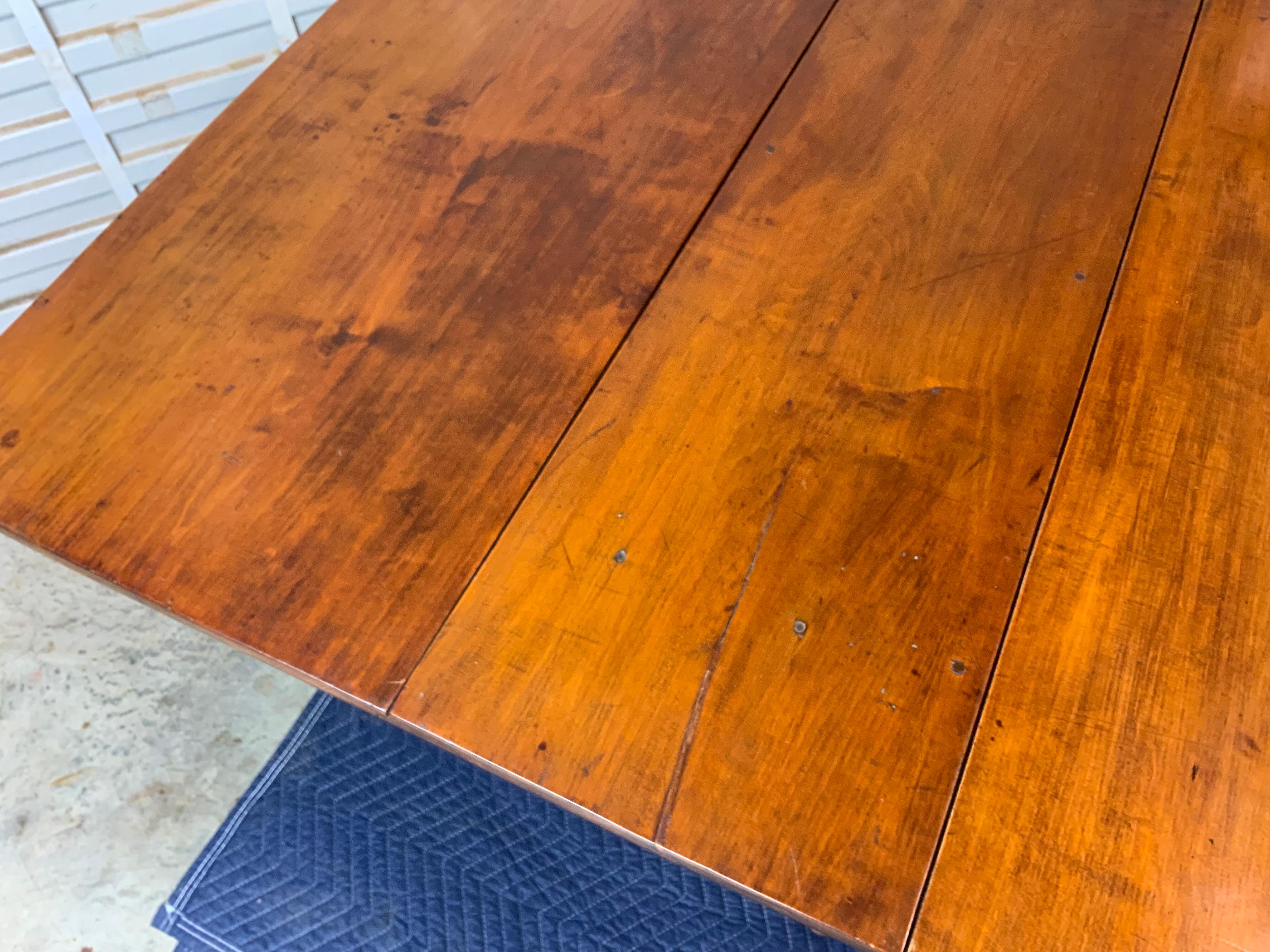 Queen Anne Maple Drop Leaf Table For Sale 7