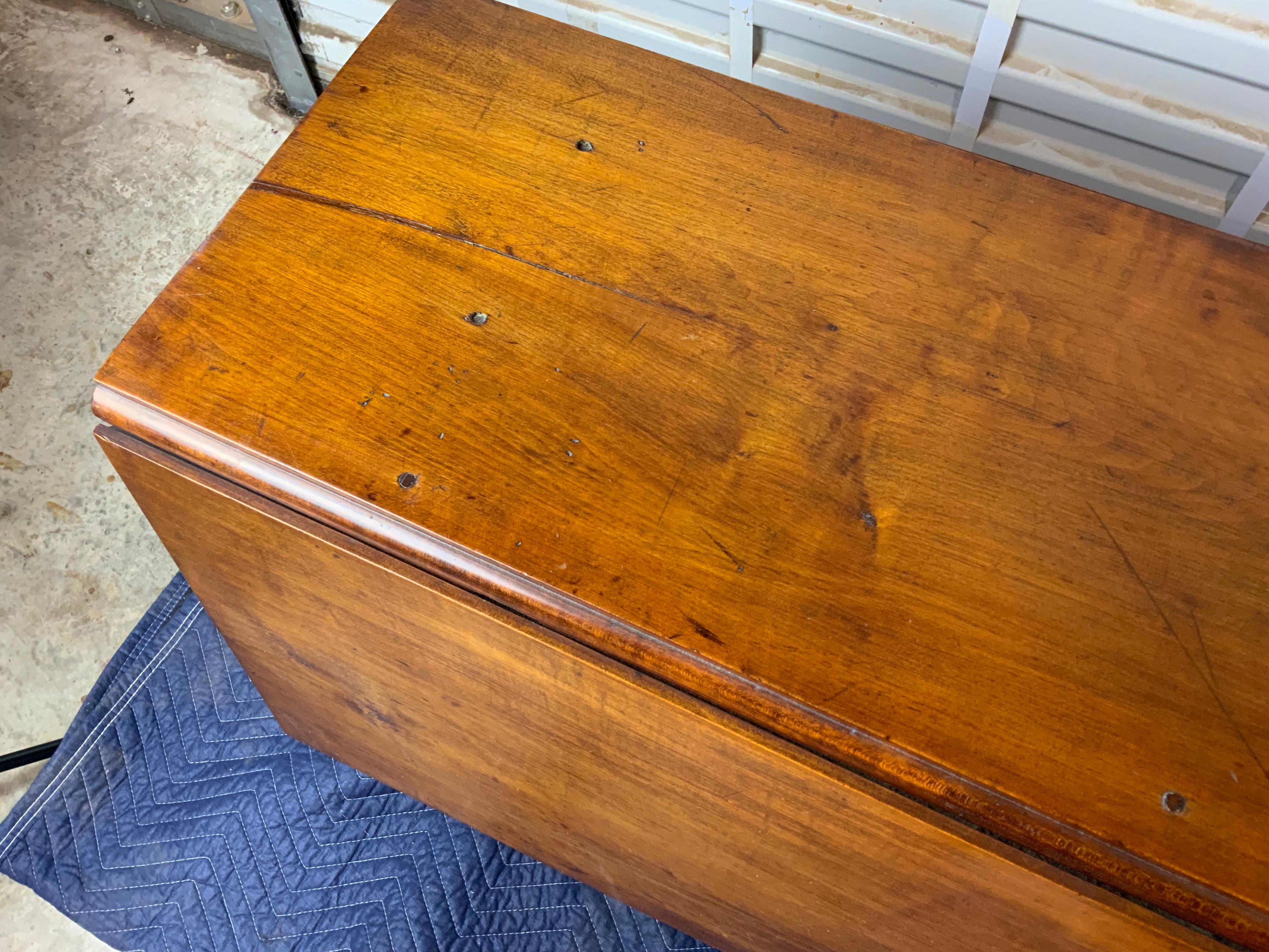 Queen Anne Maple Drop Leaf Table For Sale 11
