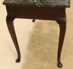 Queen Anne Marble Top Console Table