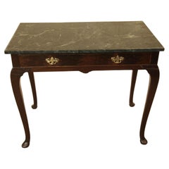 Queen Anne Marble Top Console Table