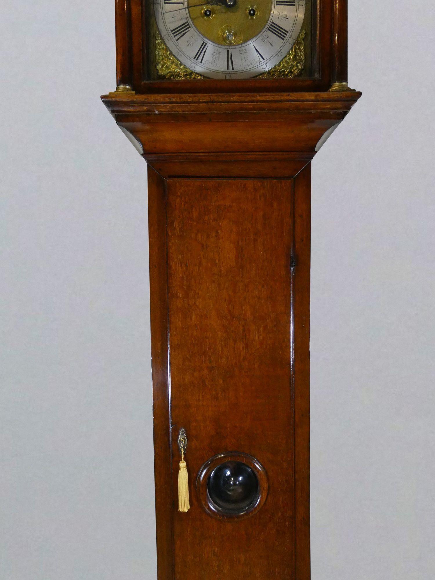 English Queen Anne Oak Cased Longcase Clock by Joseph Davies, Ratcliffe Highway