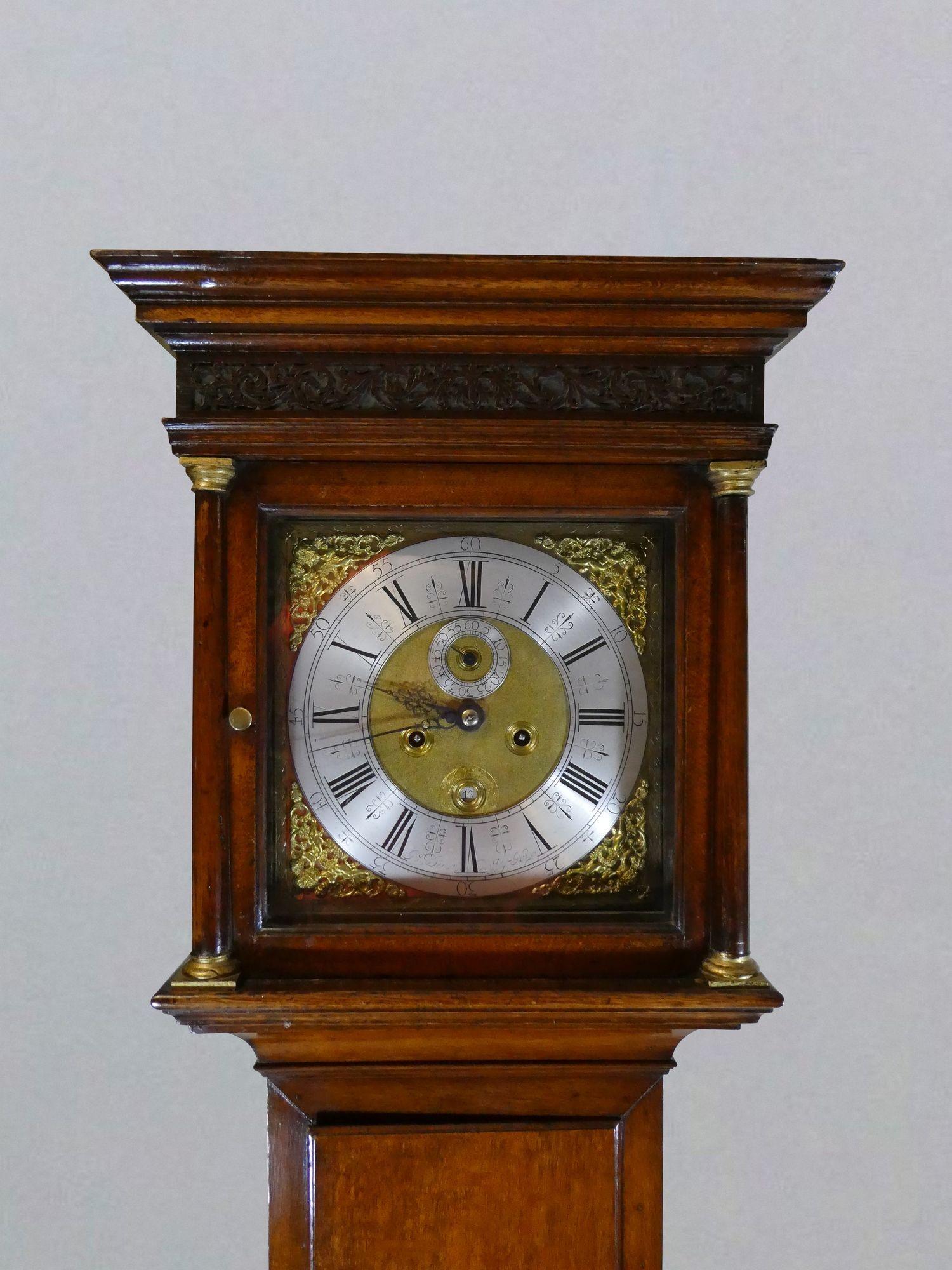 Queen Anne Oak Cased Longcase Clock by Joseph Davies, Ratcliffe Highway In Good Condition In Norwich, GB