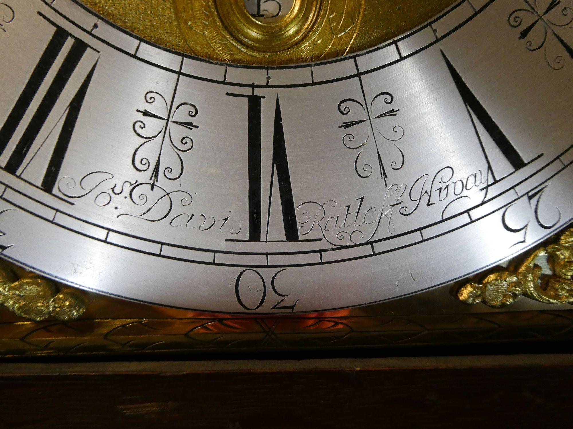 Queen Anne Oak Cased Longcase Clock by Joseph Davies, Ratcliffe Highway 1
