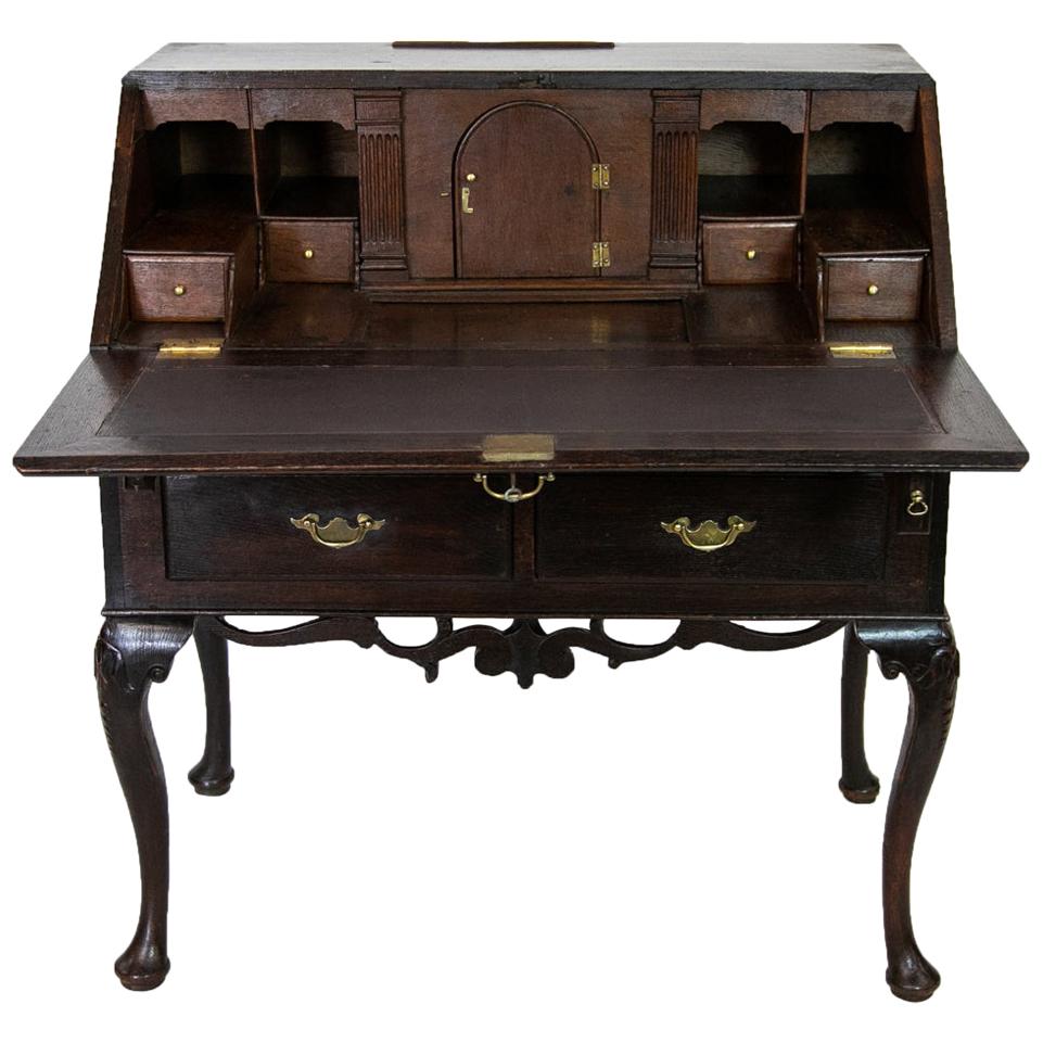Queen Anne Oak Slant Front Desk at 1stDibs queen anne desk value