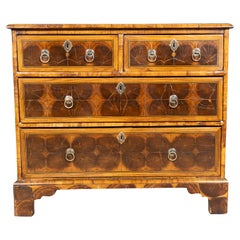 Queen Anne Oyster Veneer Chest Of Drawers