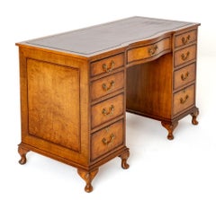 Queen Anne Pedestal Desk Walnut Revival