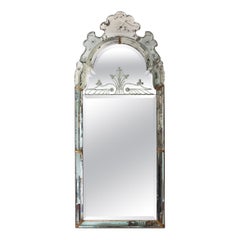 Queen Anne Period ‘All Glass’ Border Mirror (SN4950)