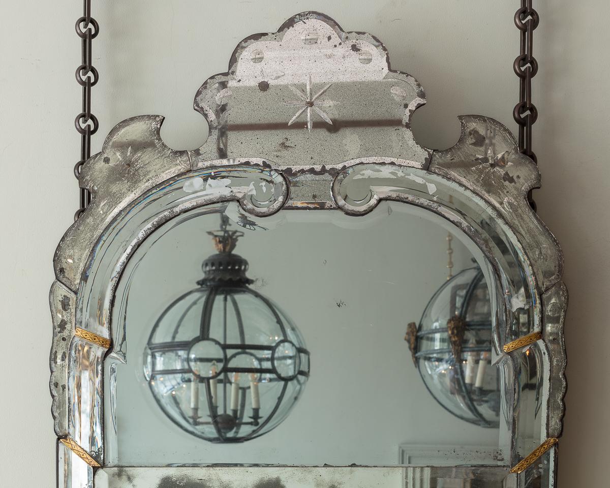 Queen Anne Periode 'All Glass' Border Spiegel (SN4951) im Zustand „Gut“ im Angebot in London, GB