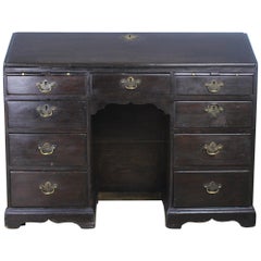 Queen Anne Period Oak Slant-Top English Desk