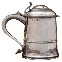Queen Anne Provincial Britannia Silver Tankard, John Elston, Exeter, 1713