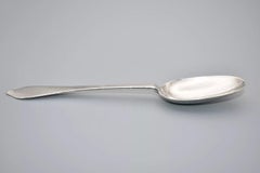 Queen Anne Rattail Dognose Silver Initialled Spoon Lawrence Coles London 1705