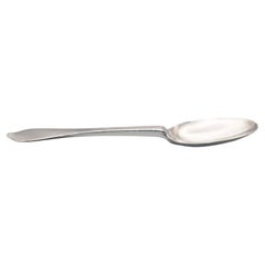 Antique Queen Anne Rattail Dognose Silver Initialled Spoon Lawrence Coles London 1705