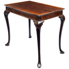 Queen Anne Red Walnut Tray Top Center Table