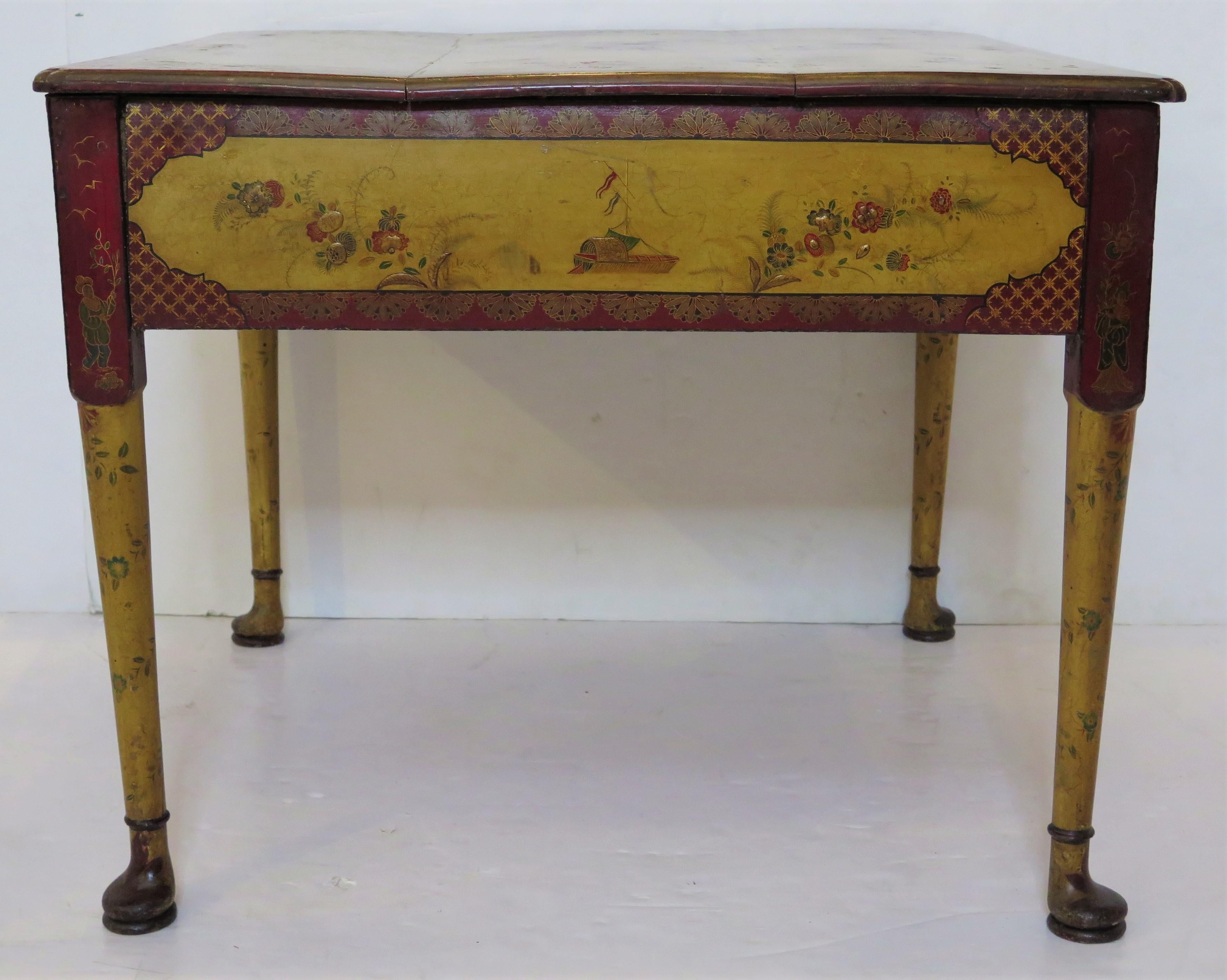 Hand-Painted Queen Anne Rent Table 