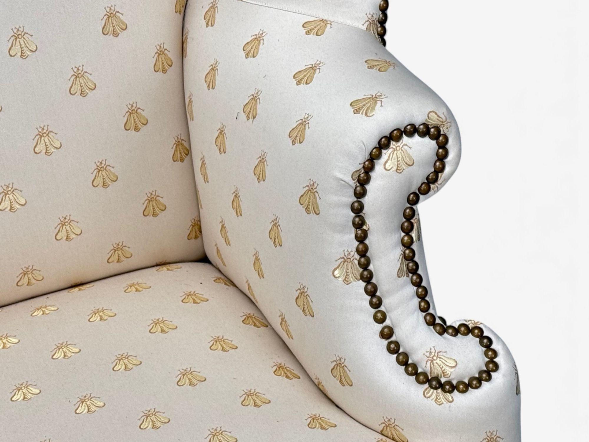 Queen Anne, Scalamandre, Mogano, Sedia a dondolo, Inghilterra, XIX secolo. in vendita 3