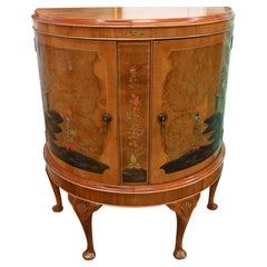 Queen Anne Side Cabinet Chinoiserie Walnut Chest Northampton Co