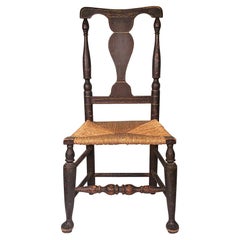 Chaise d'appoint Queen Anne, État de New York, datant d'environ 1750