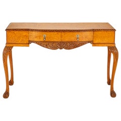 Vintage Queen Anne Side Table Walnut