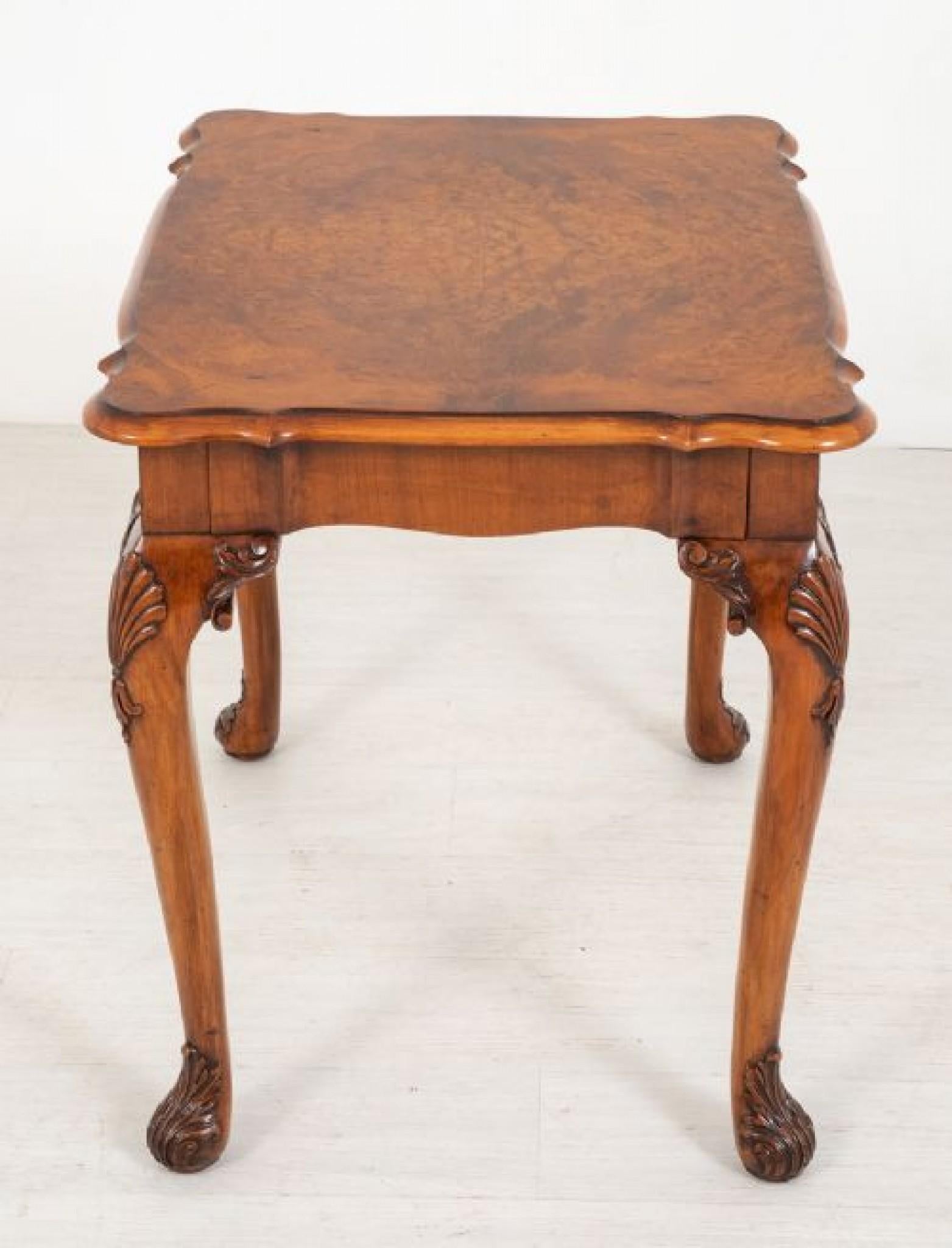 Queen Anne Side Table, Walnut Occasional Antique 5