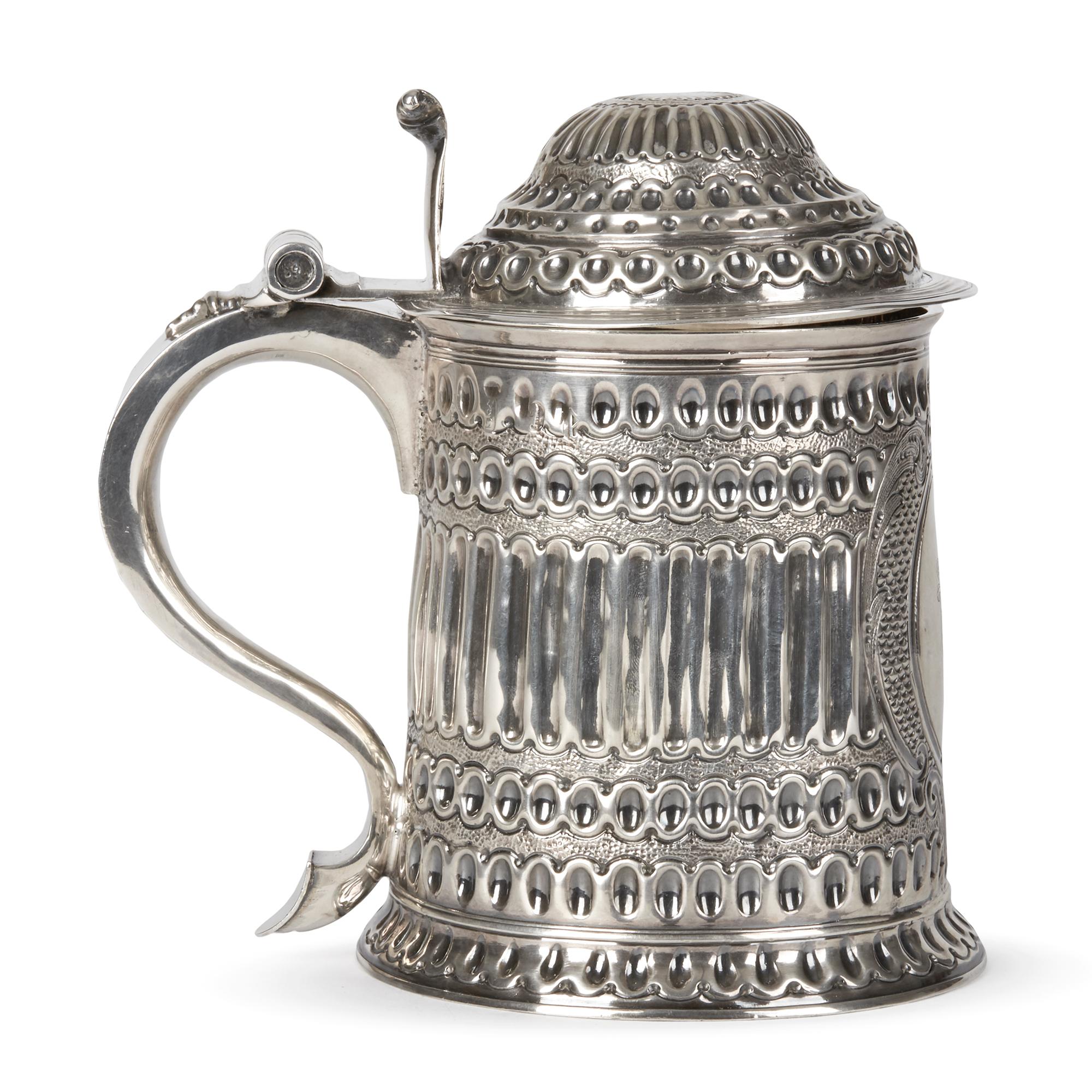 Queen Anne Silver Tankard with Scottish Blane Crest London, 1706 For Sale 4
