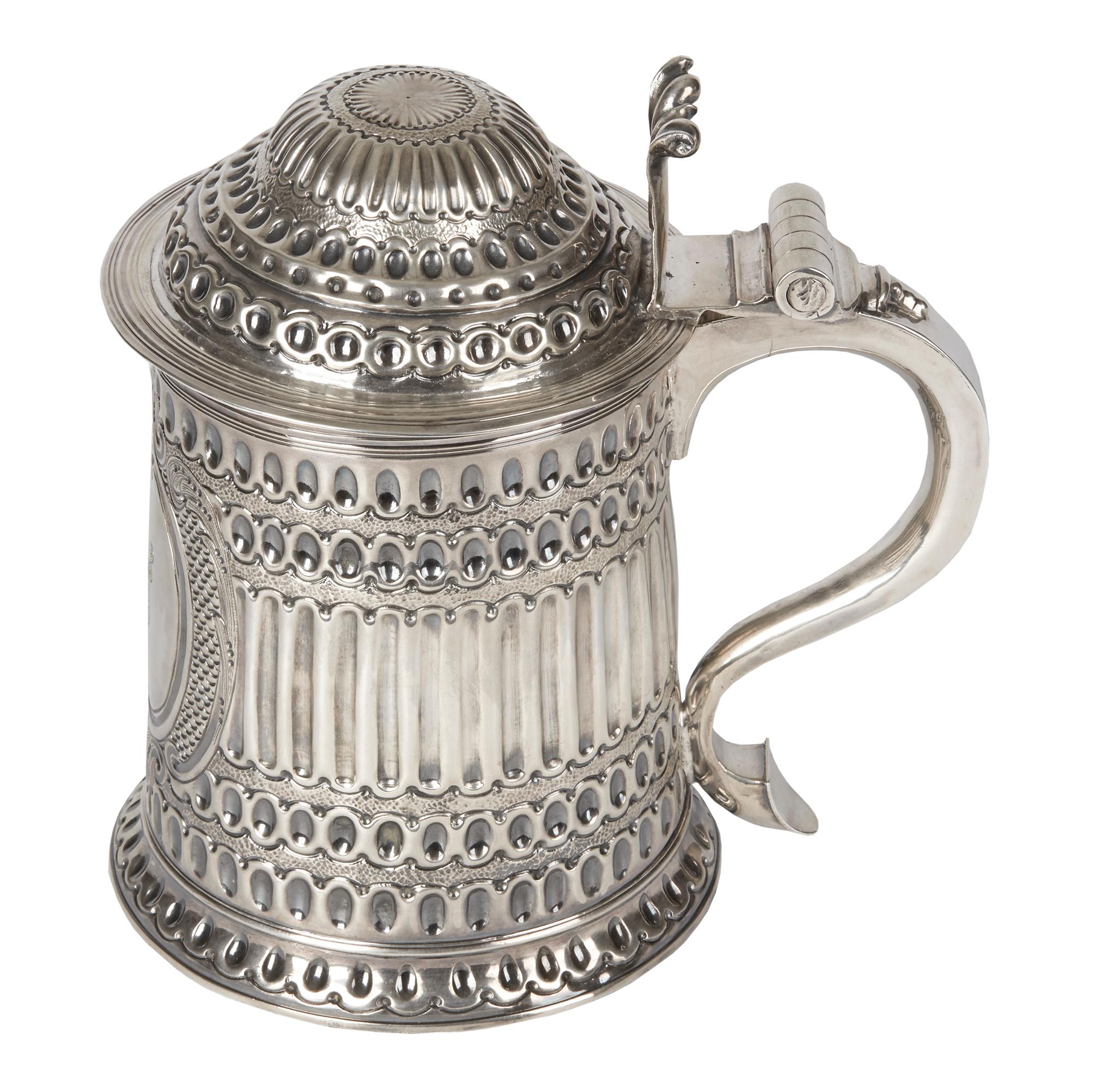 Queen Anne Silver Tankard with Scottish Blane Crest London, 1706 For Sale 6