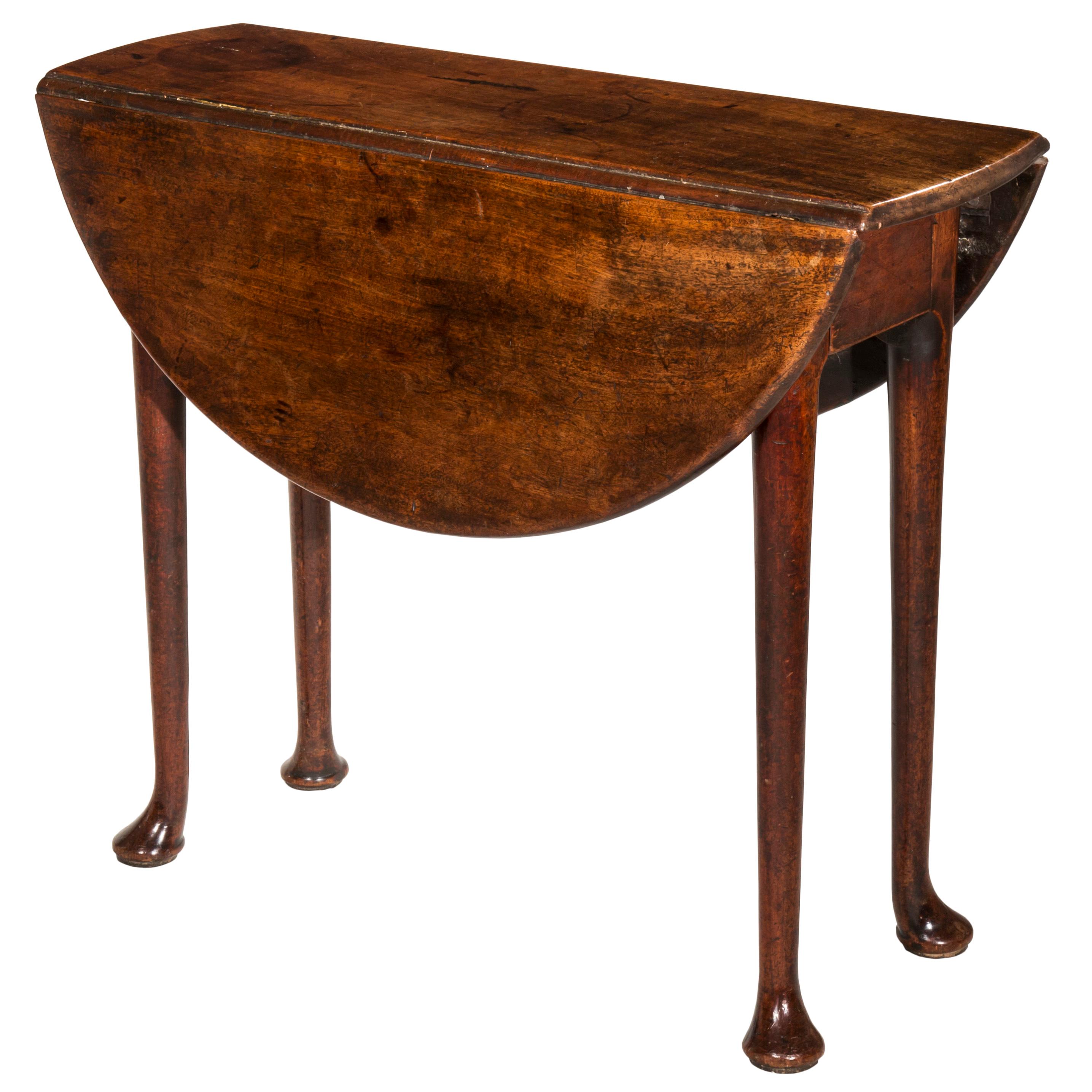 Queen Anne Small Red Walnut Table